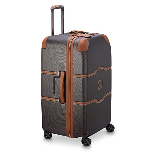 DELSEY PARIS Chatelet Air 2.0 - Hardside Checked Luggage Trunk 26 Inch - TSA Lock- 360° Spinner Wheels - Polycarbonate Travel Suitecase, Chocolate Brown