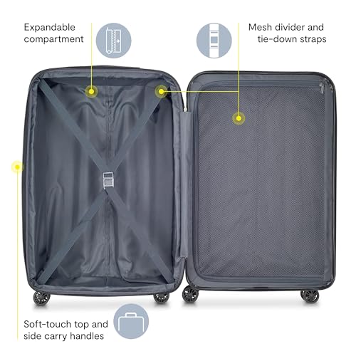 DELSEY PARIS Helium Aero Hardside Expandable Luggage with Spinner Wheels, Blue Cobalt, Carry-On Plus 21 Inch