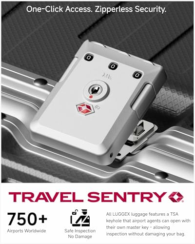 Luggage Sets with Spinner Wheels, 8010S Aluminum Frame Zipperless Polycarbonate Hard Shell Suitcase Sets (ZX-Core, Charcoal Metallic, 2 Piece (20/28))
