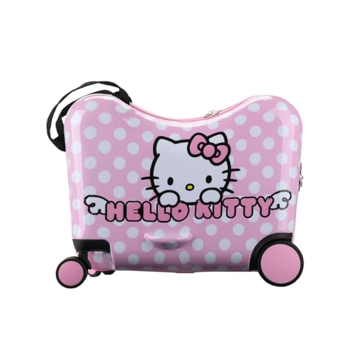 Bioworld Hello Kitty Character Face Pink Ride-On Luggage