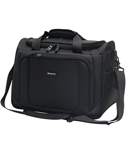 Pathfinder Presidential Luggage Collection - 16 Inch Carry On Weekender Overnight Travel Business Shoulder Bag - Lightweight Underseat Cabin Baggage (Black)