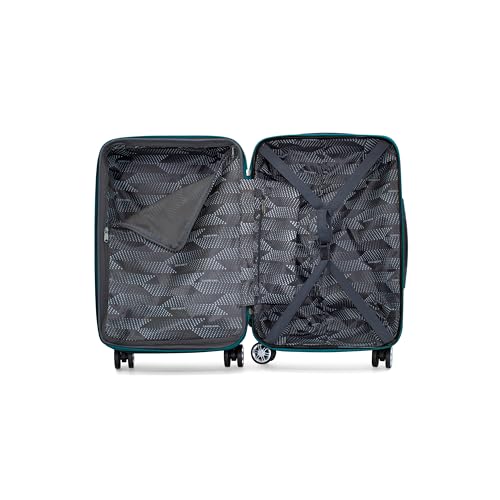 Gabbiano Bravo Expandable Hardside Suitcases with Spinner Wheels, Rolling Travel Bag Bundle, Lightweight ABS Hardshell, 3-Piece Hardside Luggage Set (Green, Carry-On 21")