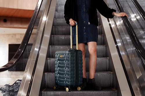 Jessica Simpson Taffeta 28" Expandable 8-Wheel Spinner Large Checked Luggage Suitcase, Dusty Orchid