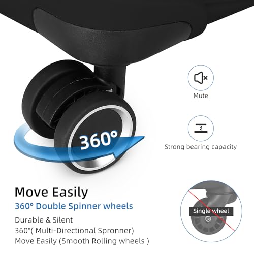 ROMAGIO Larvender 5-Piece PP Hard Shell Luggage Set with 360° Spinner Wheels & TSA Lock, Multi-Size Suitcases (14/18/20/24/28 Inch) for Family Travel, Business & Vacation