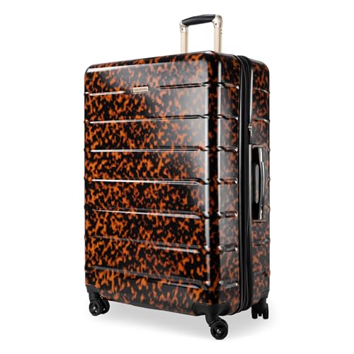 Ricardo Beverly Hills Cambria Hardside Luggage | Stylish Suitcase with Wheels for Effortless Travel, Expandable and Secure TSA-Locked Packing 29-inch Large Checked (Tortoise, Checked Large 29-Inch)