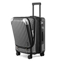LEVEL8 Grace Carry on Luggage, 20 Inch Expandable Hard Shell Suitcase with Wheels, Abs+Pc Harshell Spinner Luggages with Tsa Lock, Travel Bag for Women Men, Grey