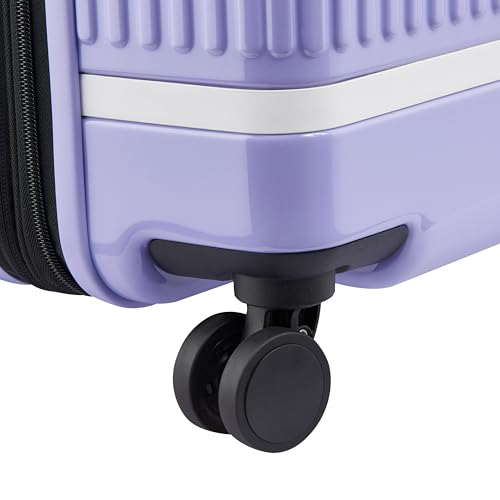 florence by mills Spin Me Away Hardside Expandable Luggage with Spinner Wheels, Lavender, Checked-Medium 24 Inch