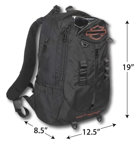 Harley-Davidson Oil Slick Bar & Shield Logo High-Density Backpack - Rugged Black
