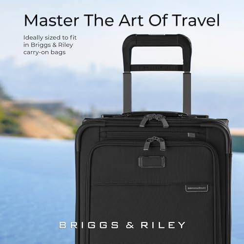 Briggs & Riley Double-Sided Packing Cube for Travel - Essential Pack Accessories for Women & Men, Luggage & Suitcase Organizer Bag for Clothes, Versatile Design - Travel Essentials, Black