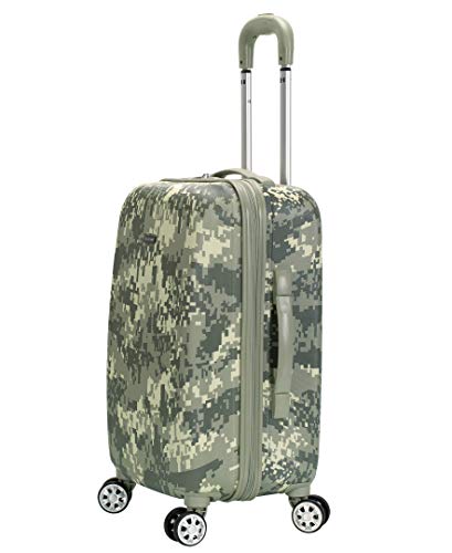 Rockland Safari Hardside Spinner Wheel Luggage, Carry-on 20", Acu Camo