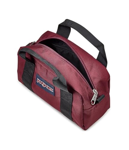 JanSport Weekender Mini Duffel - Travel or Gym Bag, Durable Weekender with Side Grab Handles - Cherry Lacquer