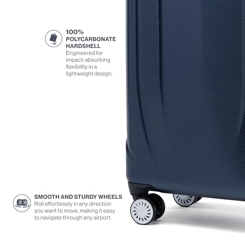 Travelpro Pathways 3 Hardside Expandable Luggage, 8 Spinner Wheels, Lightweight Hard Shell Suitcase, Checked Large 28 Inch, Royal Blue