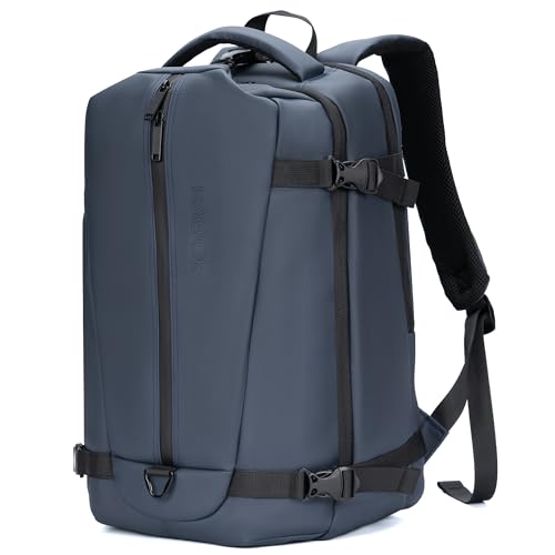 BAGOK Travel Backpack for Men and Women, Flight-Approved Carry-On Backpack with Laptop Compartment; Large-Capacity Personal Item for Business, Work, School, or Weekend Trips(Blue)