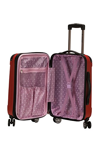 Rockland London Hardside Spinner Wheel Luggage, Carry-On 20", Red