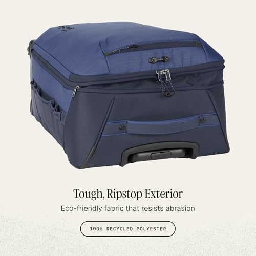 Eagle Creek Expanse 4-Wheel 21.5" International Carry-On Luggage - Four-Wheel Carry-On Luggage for Easy Travel - Lockable Zippers - Expandable Main Compartment - Telescoping Handles - Pilot Blue