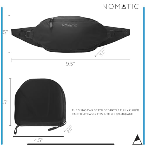 NOMATIC Navigator Collapsible Sling 3L - Crossbody Bag Sling Backpack - Light Collapsible Hiking Daypack Sling for Travel