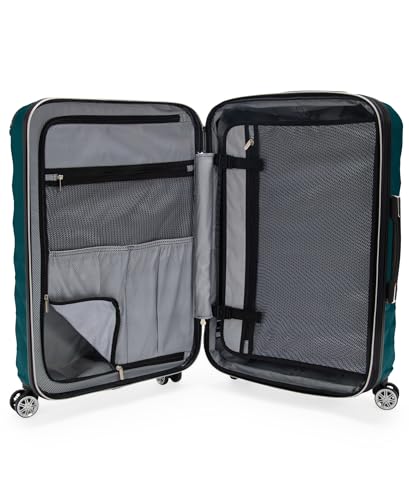 Kenneth Cole REACTION Diamond Tower Collection Lightweight Hardside Expandable 8-Wheel Spinner Travel Luggage, Deep Teal, 2-Piece Set (20" & 28")