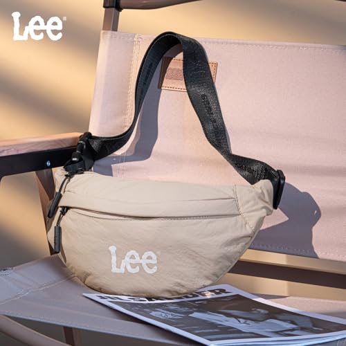 Lee Fanny Packs for Women Water-Resistant Crossbody Bag Lightweight Waist Pack for Travel & Everyday Use, Khaki/Black
