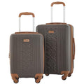 Wrangler 22" and 18" Heartland 2-Piece Carry-On Luggage Set, Chocolate