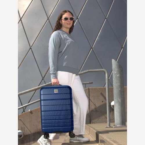 Skyway Epic 2.0 Hardside Lightweight and Durable ABS Shell Luggage, Easy Carry Grip Top and Side Handles, Spacious Interior with 4-wheel spinners, Men and Women, Royal Blue, Large Check-In 28-Inch