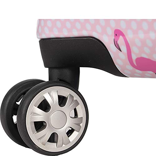 Betsey Johnson Luggage Hardside 3 Piece Set Suitcase With Spinner Wheels (20" 26" 30") (One Size, Flamingo Strut)