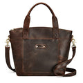 S-ZONE Genuine Leather Satchel Bags for Women Crossbody Tote Top-Handle Handbags Shoulder Purse Medium