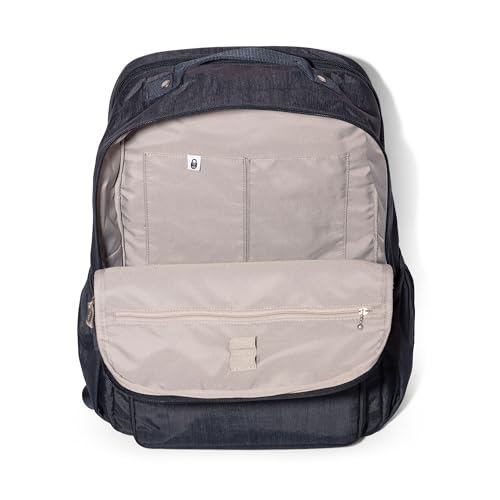 Baggallini Everyday Laptop Backpack - 11x15.5 Lightweight Water-Repellent Nylon Travel Bag w/Padded Laptop Sleeve & RFID