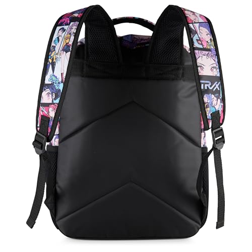AI ACCESSORY INNOVATIONS K-Pop Demon Hunters Huntrix 16” Backpack for Girls, Featuring an AOP of Rumi, Zoey, Mira, Allover Print