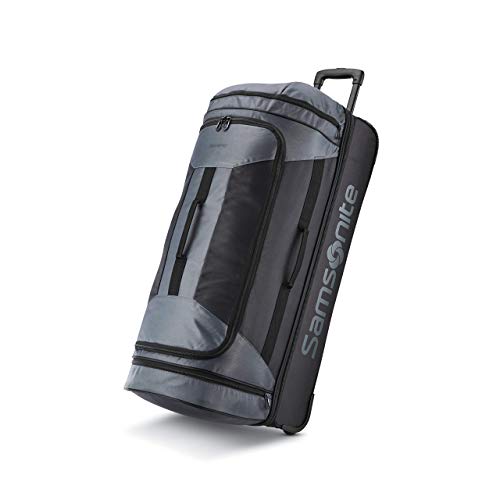 Samsonite Andante 2 Wheeled Duffel Bag – 32-Inch Durable Rolling Luggage with Inline Skate Wheels, Push-Button Handle & Spacious Compartments – Travel-Friendly and Lightweight - Riverrock/Black