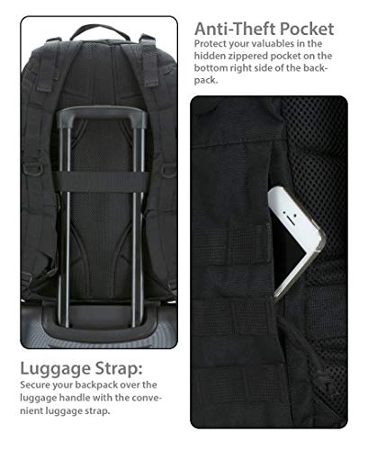 Rockland Military Tactical Laptop Backpack, Black