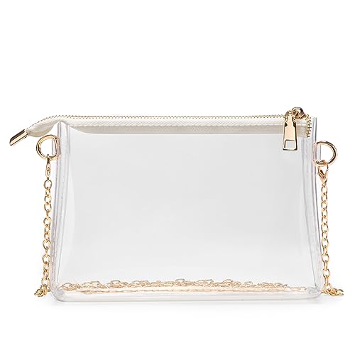 BS-VOG Clear Purse for Women - Stadium Approved Small Crossbody Bag with Zipper, Clear Stadium Bag for Concerts Sports