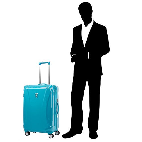 Atlantic Luggage Ultra Lite 4 Hardside, 24-Inch Expandable Spinner (Turquoise Blue)