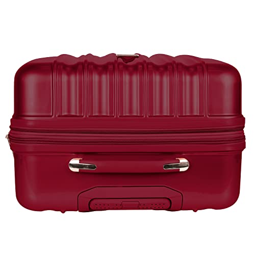 kensie Women's Alma Hardside Spinner Luggage,Expandable, Japanese Carmine Red, 3 Piece Set (20/24/28)