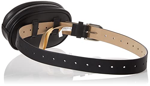 Steve Madden Basket Weave Belt Bag, Black,Small