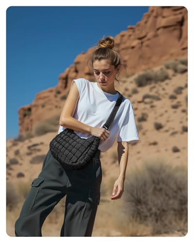 BAGSMART Quilted Crossbody Bags for Women Lightweight Puffer Purse Shoulder Hobo Bag for Daily Use Travel Essentials
