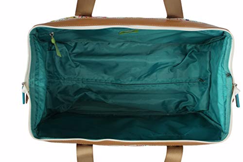 Lily Bloom Pattern 22 Inch Duffel Bag with 2-Rolling Wheels, Weekender Overnight Travel Lightweight Carry-On Suitcase For Women