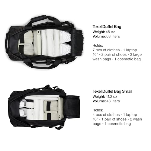 RAINS Texel Duffel – Waterproof Convertible Backpack Travel Bag, 14.8 gal