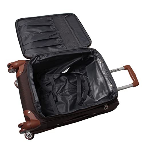 Pathfinder 24 Inch Luggage with Spinner Wheels Softside Expandable Medium Suitcase