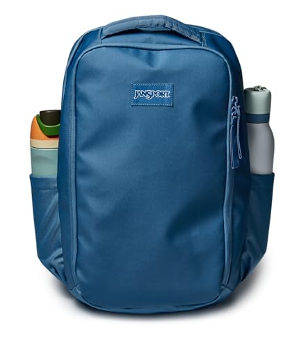 JanSport Good Latitude Travel Pack 30L – Water-Resistant Carry On Backpack – 16 Inch Padded Laptop Sleeve & Luggage Strap Weekender Bag, Elemental Blue