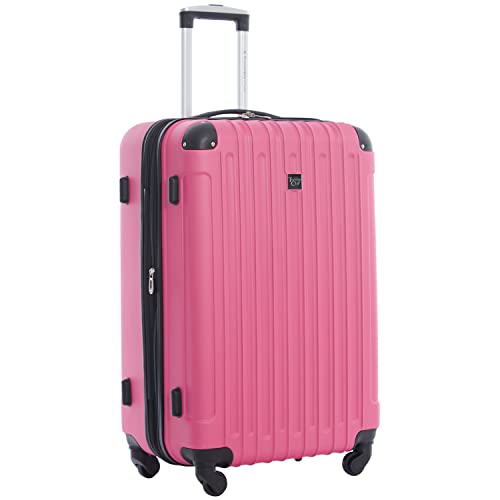 Travelers Club Midtown Hardside 4-Piece Luggage Travel Set, Bubble Gum