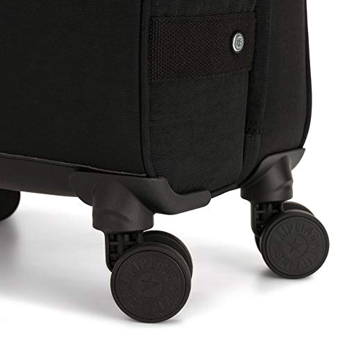 Kipling Spontaneous Softside Spinner Wheel Luggage, Integrated TSA Accepted Lock, Black Noir, Carry-On 21,KI5508