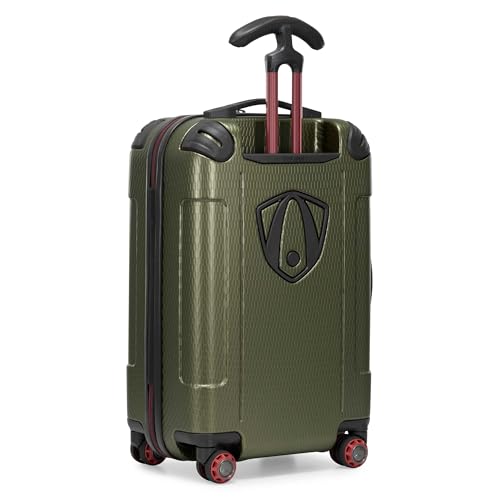 Traveler's Choice Maxporter II Polycarbonate Hardside Trunk with Spinner Wheels, Green, 22-Inch Carry-on Luggage