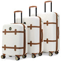 Badgley Mischka Grace 3 Piece Expandable Retro Luggage Set, 3 Piece Set