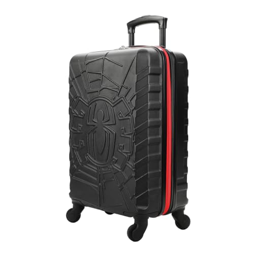 Bioworld Marvel Spider-Man Spider Logo Black 22" 4-Wheel Rolling Luggage