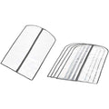 Amazon Basics Zippered PEVA Garment Bag, Dust Cover for Clothing Protection, Translucent White, 5-Pack