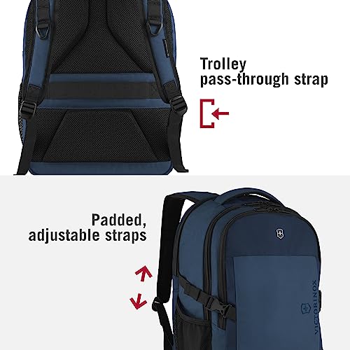 Victorinox VX Sport EVO Daypack - Modern Backpack to Carry Travel Accessories - Includes Airflow Channels & Adjustable Straps - 32 Liters, Blue
