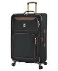 London Fog Nottingham 29 Inch Expandable Spinner Softside Suitcase, Black Chestnut