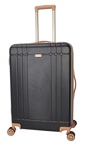 Dockers Hooper Hardside Expandable 8-Wheel Spinner Travel Checked Luggage, 28-Inch, Black