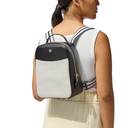 Paravel Cabana Backpack | Made with Recycled Canvas Material & Vegan Leather | Fashionable Daily Use Backpack | Domino Black