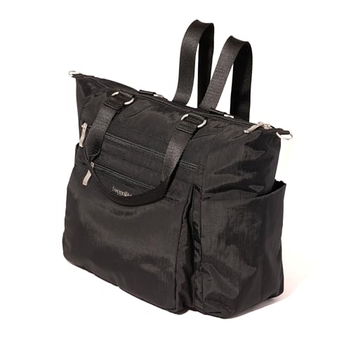 Baggallini Trifecta Convertible Backpack Crossbody Tote Bag - 11x12 Lightweight Travel Bag w/RFID Phone Wristlet